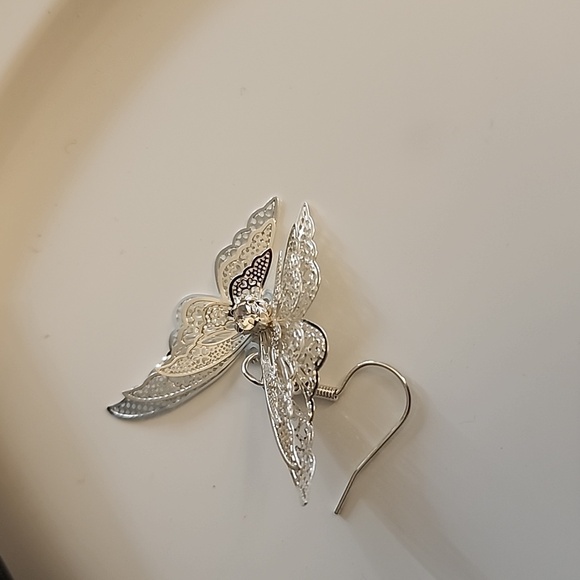 🦋Butterfly Multi level Earrings Butterfly Earrings Simulated Gemstones - Picture 4 of 4